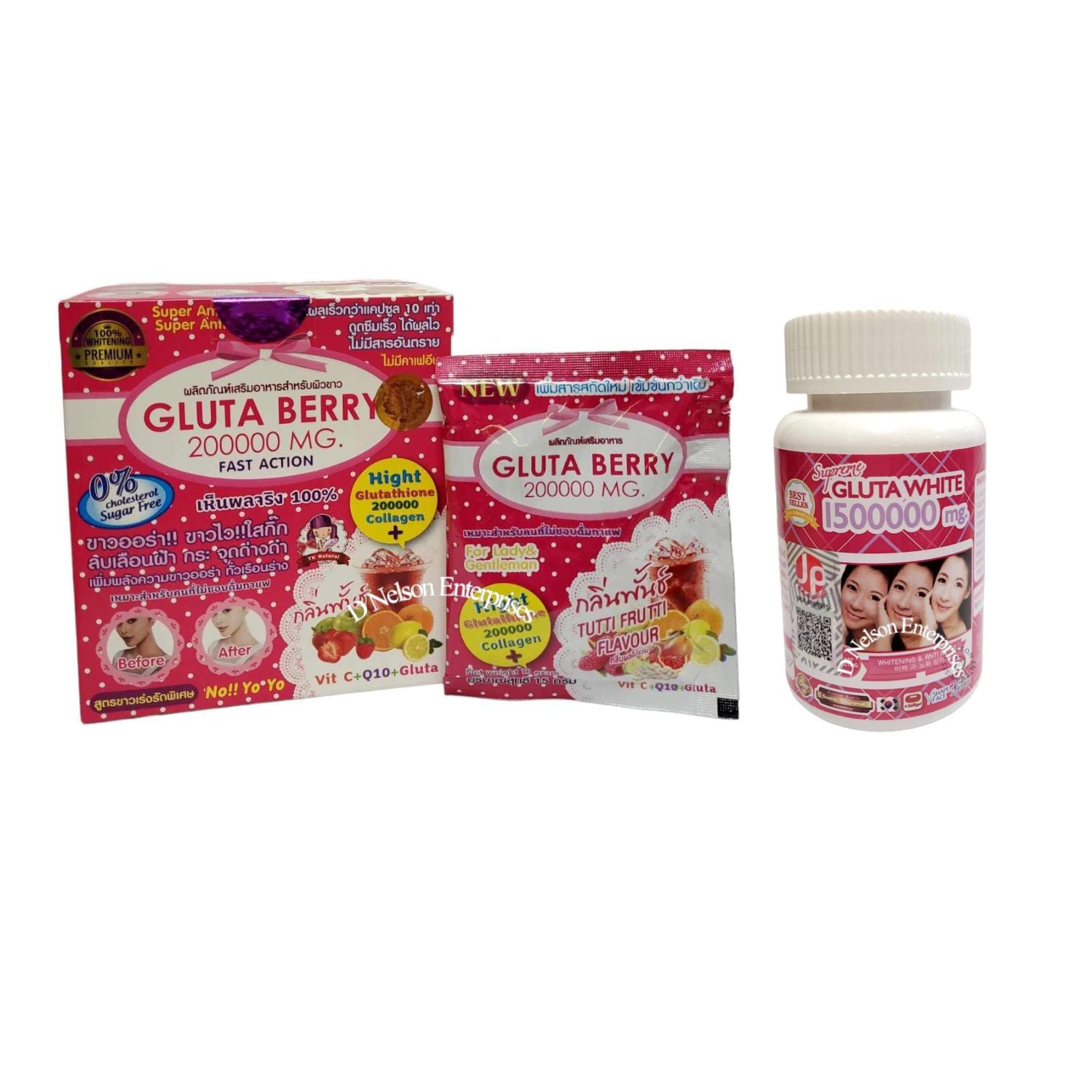 Gluta Berry Drink & Collagen & Supreme White Gluta 