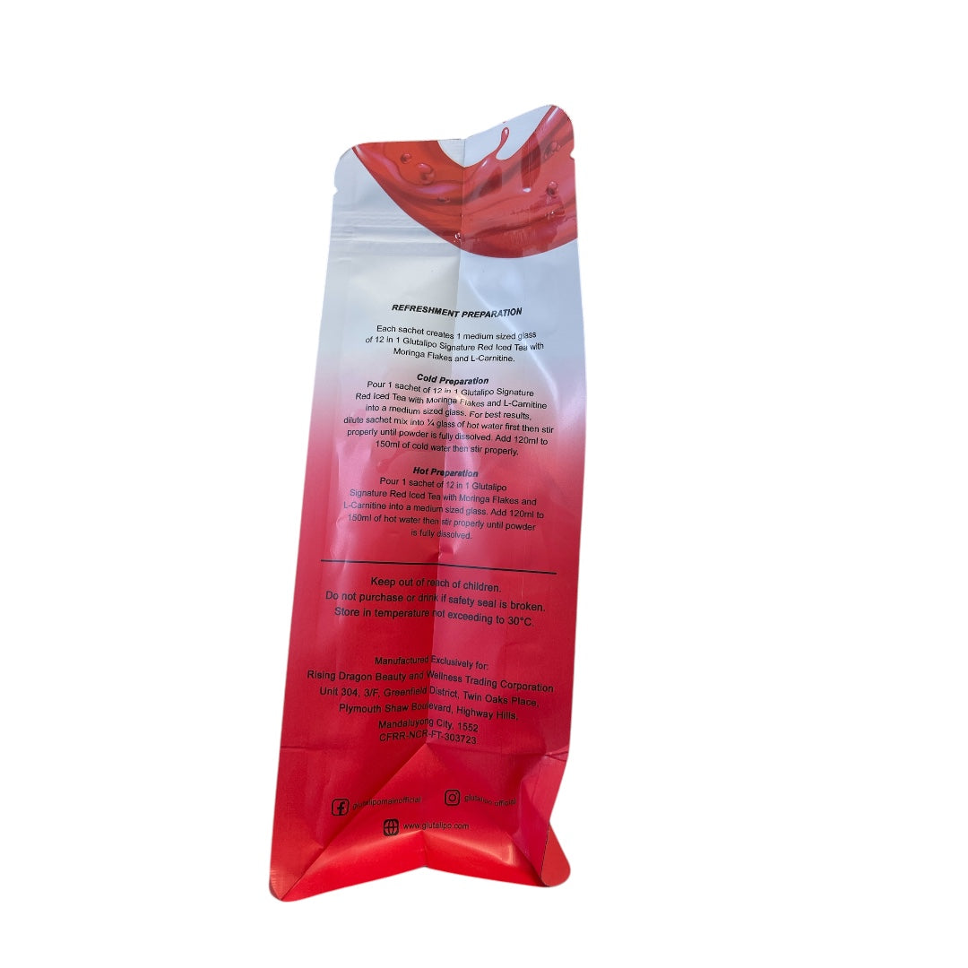 GlutaLipo Gold Series Red Iced Tea Flavor, 10 Sachets