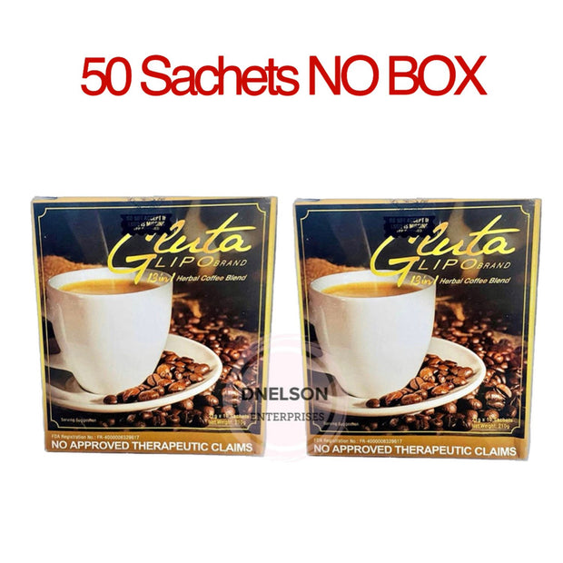 50 Sachets GlutaLipo Gluta Lipo Coffee 13-in-1 - NO BOX EXPIRES MAY 2024