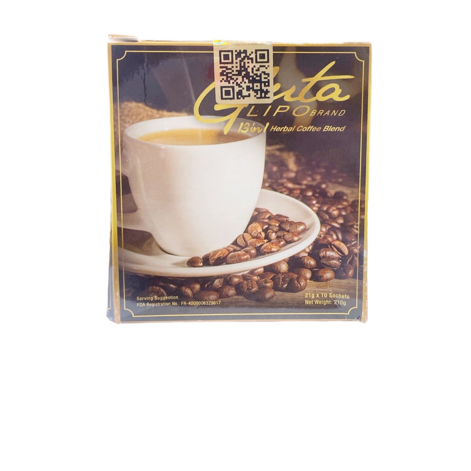 GlutaLipo Gluta Lipo Coffee 13-in-1, 10-Sachets