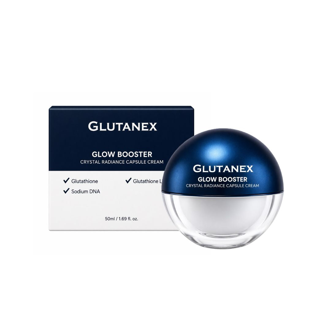 GLUTANEX Glow Booster Crystal Radiance Capsule Cream – Advanced Capsule Technology Moisturizer with Glutathione, Niacinamide & Sodium DNA, Lightweight 
