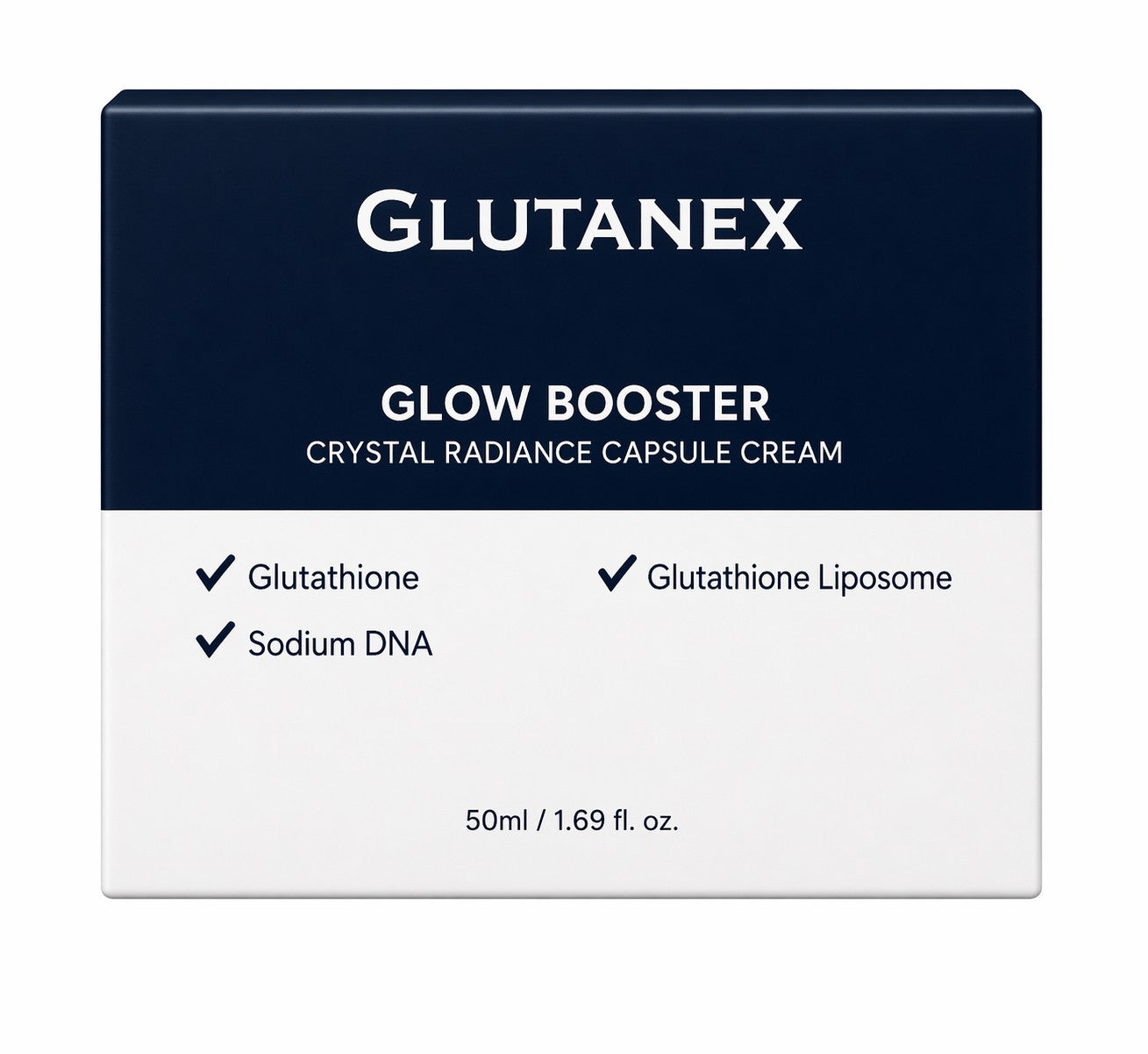 GLUTANEX Glow Booster Crystal Radiance Capsule Cream with glutathione and niacinamide formula