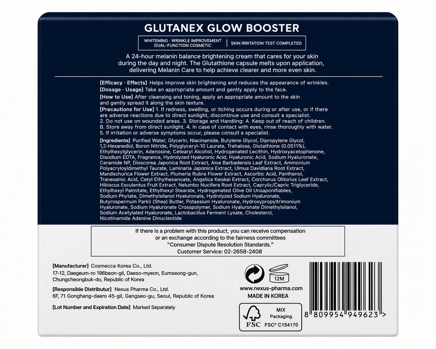 GLUTANEX Glow Booster Crystal Radiance Capsule Cream for smooth and radiant-looking skin