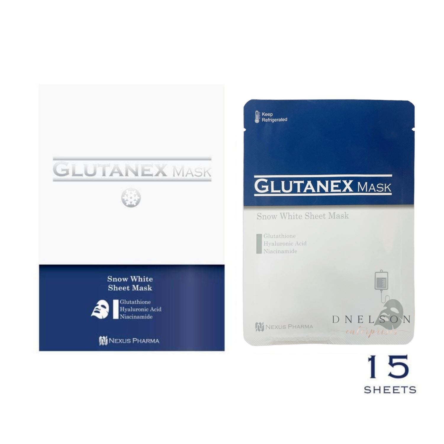 Glutanex Snow White Mask 1 Box = 15 Sheets