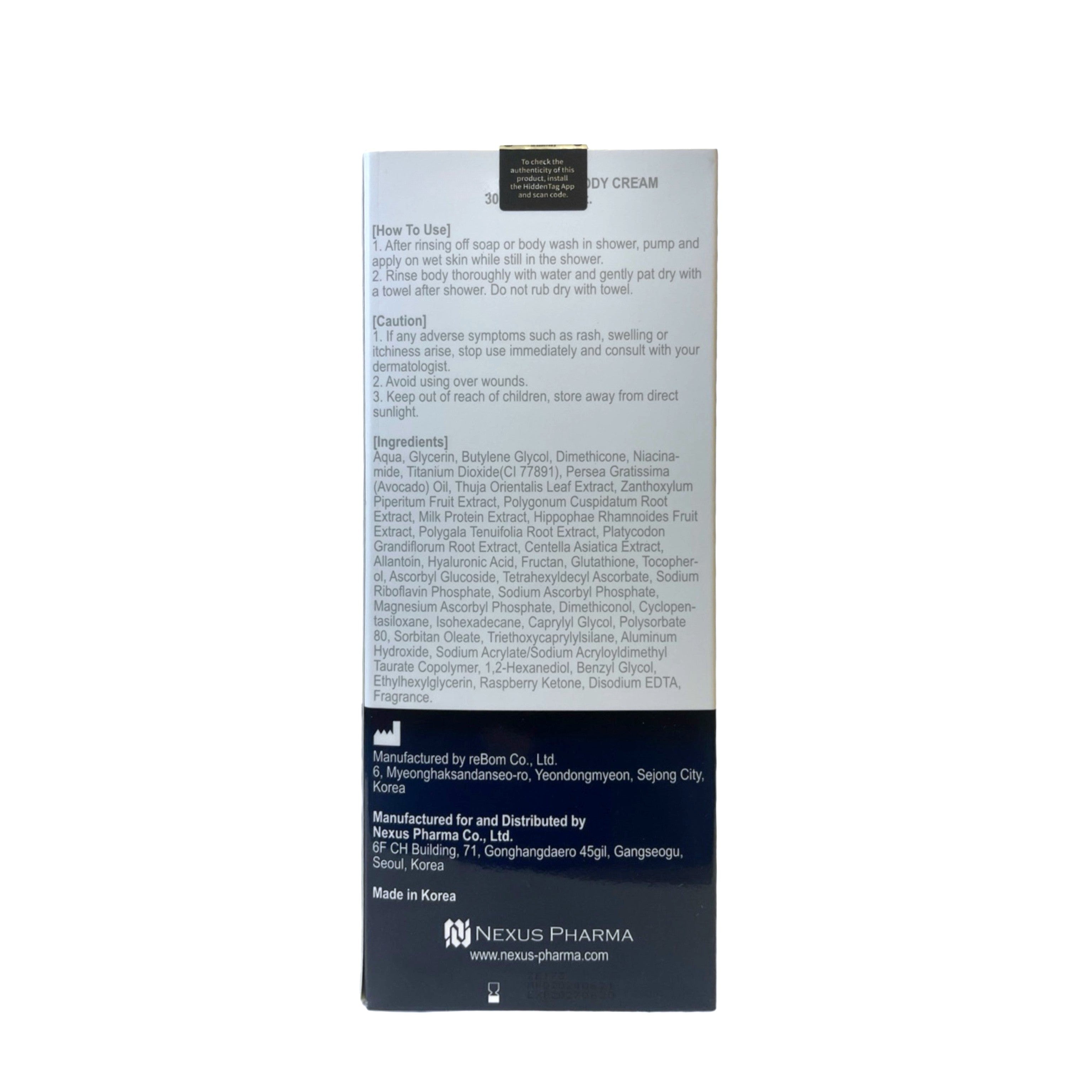 Glutanex In-Shower Body Cream 300ml hydrating formula for smooth, soft skin