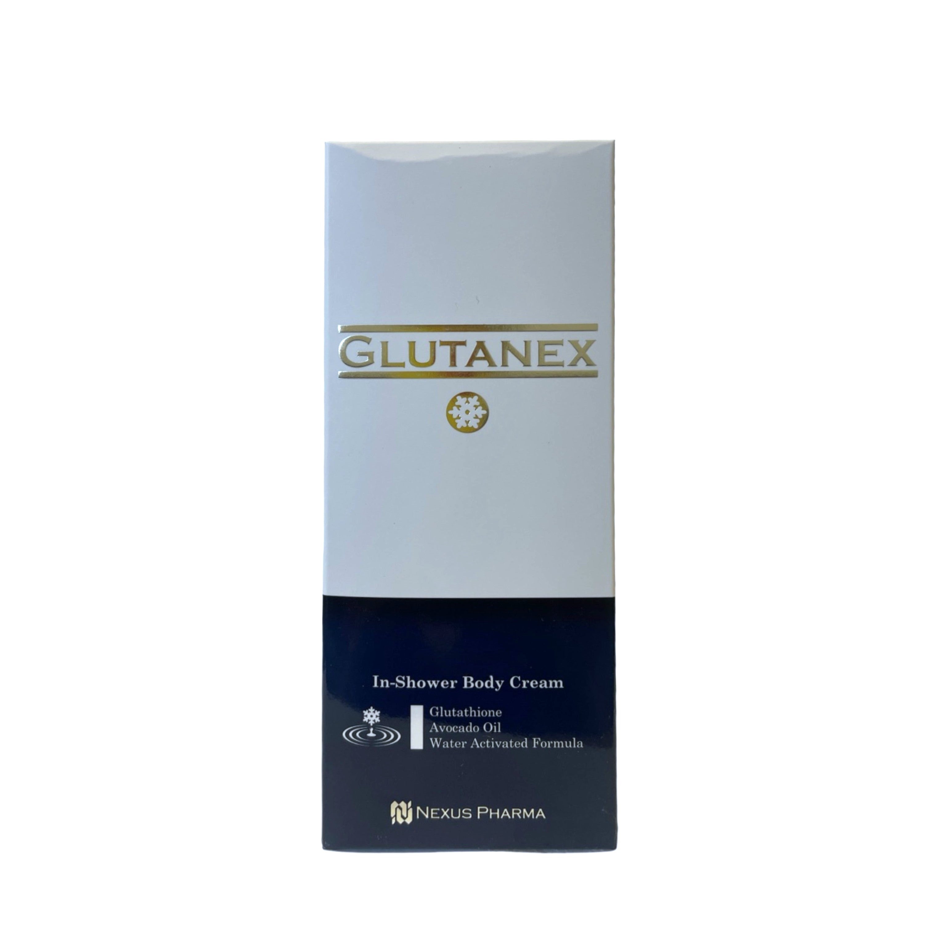 Glutanex In-Shower Body Cream 300ml nourishing cream with glutathione and avocado oil