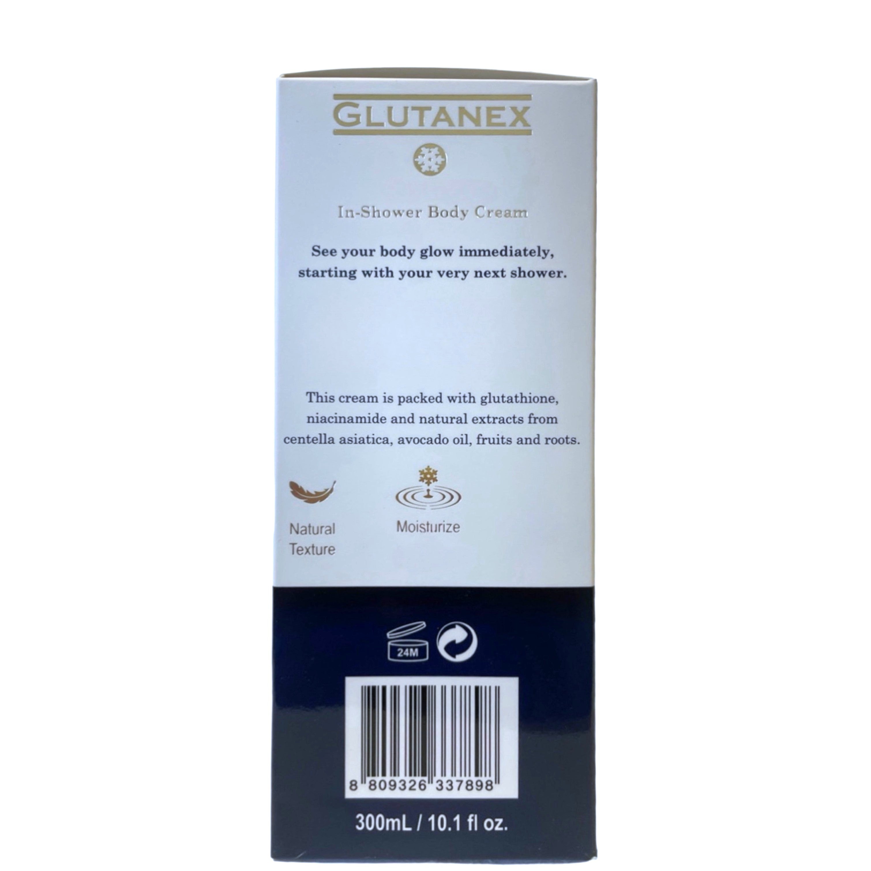 Glutanex In-Shower Body Cream 300ml supports soft, smooth, and revitalized skin
