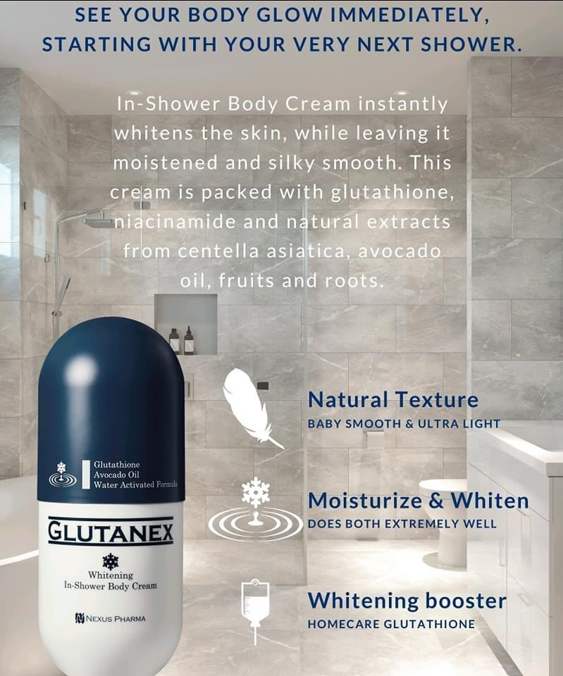 Glutanex Whitening In-Shower Body Cream, 300ml