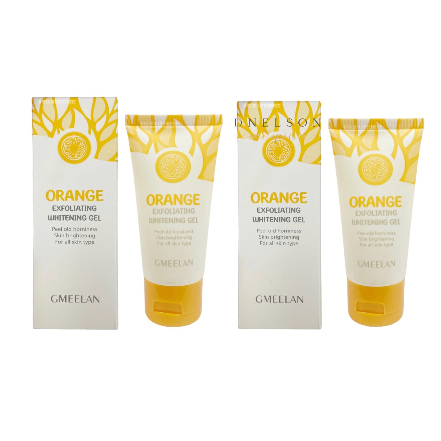 2 Packs Orange Exfoliating Whitening Gel by GMEELAN 50g Each