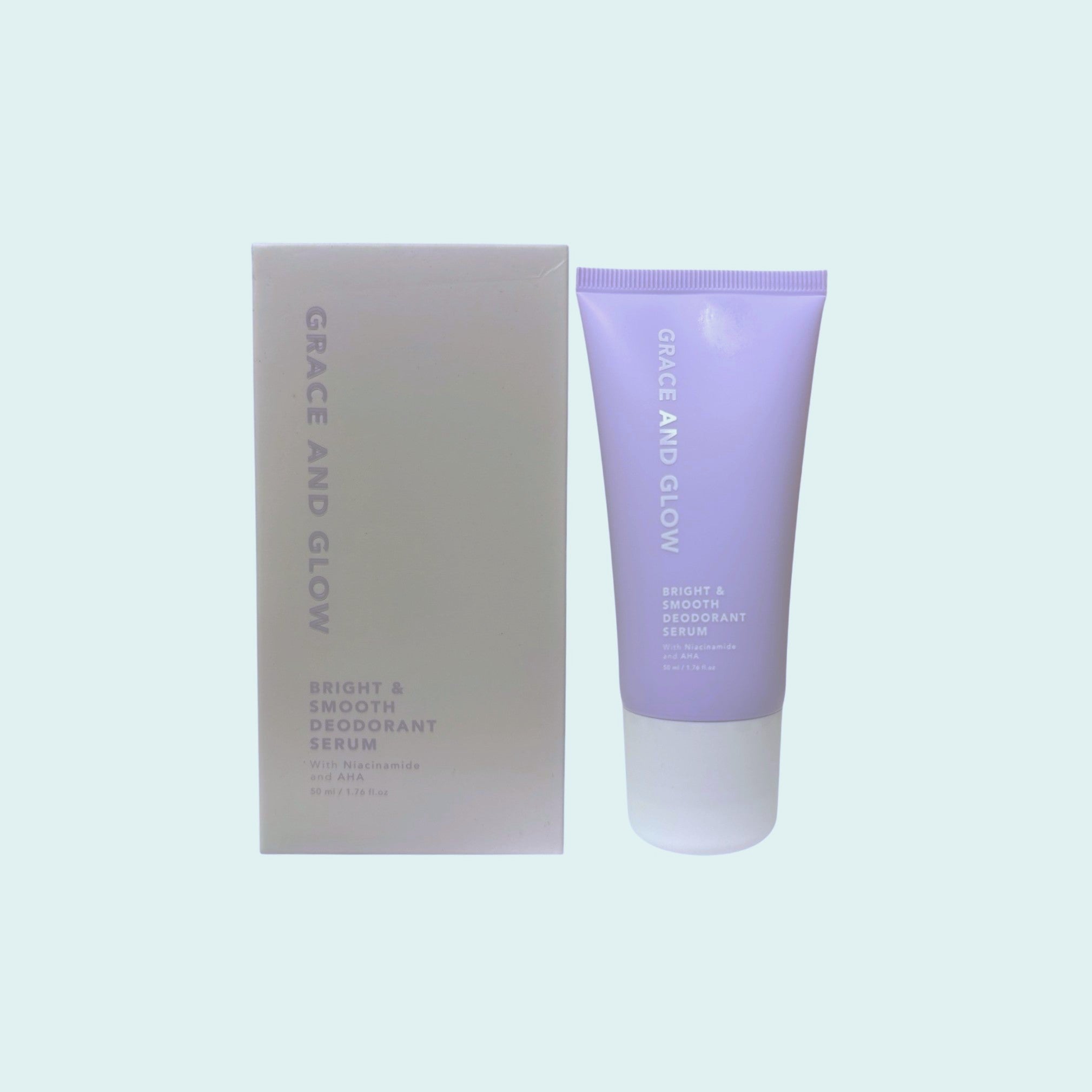Grace and Glow Bright & Smooth Deodorant Serum with Niacinamide and AHA for gentle underarm care