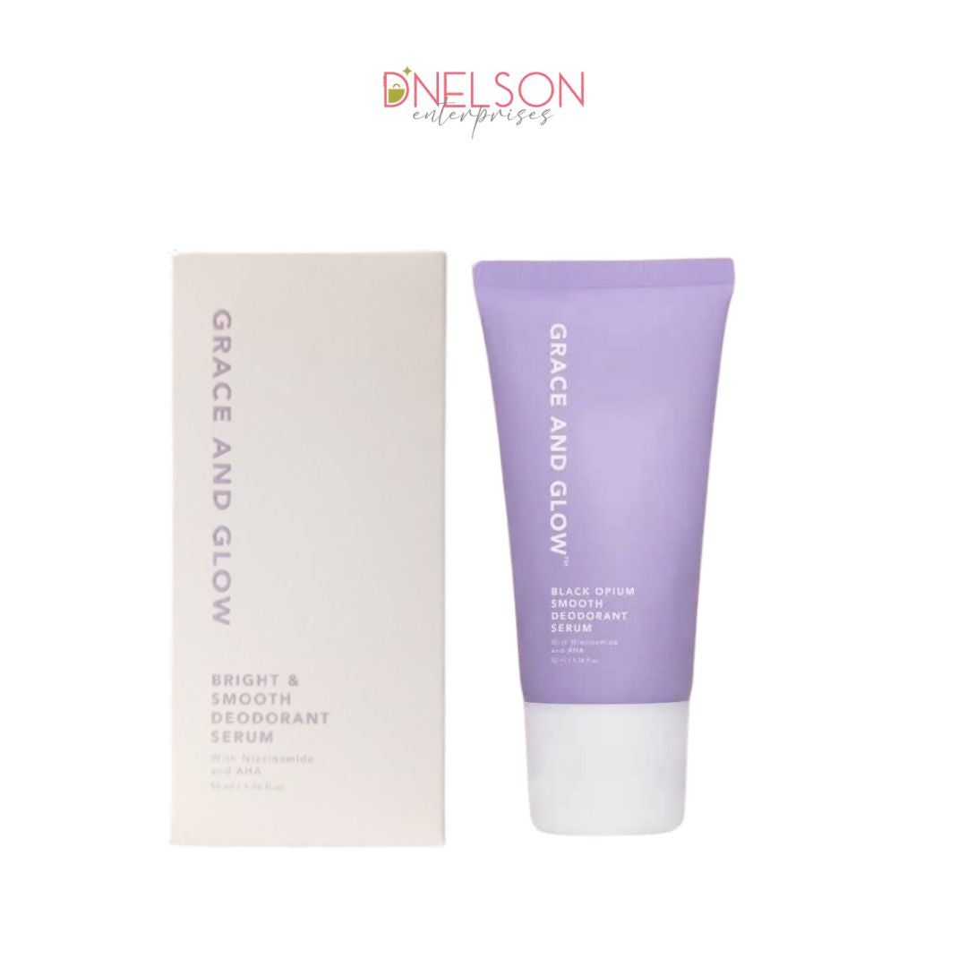 Grace and Glow Bright & Smooth Deodorant Serum with Niacinamide and AHA - 50ml | Luxurious Fragrance | Smooth Underarm Care