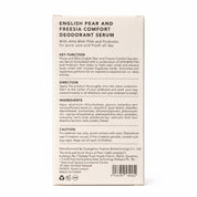 Grace and Glow English Pear & Freesia Comfort Deodorant Serum 50ml lightweight serum for everyday underarm routine