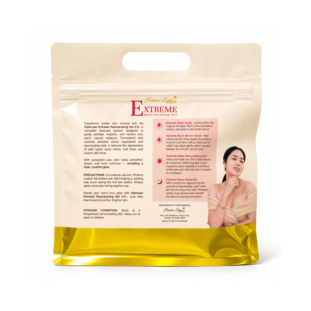Hami-San by Jolina Extreme Rejuvenating Kit 2.0 all-in-one face care bundle for everyday use