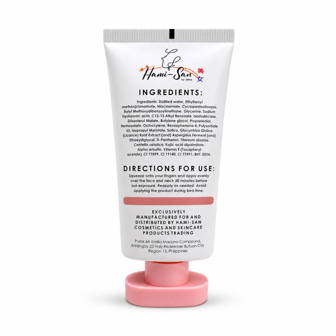 Hami-San Elite BB Cream 50ml with UVA UVB protection and lightweight day cream texture