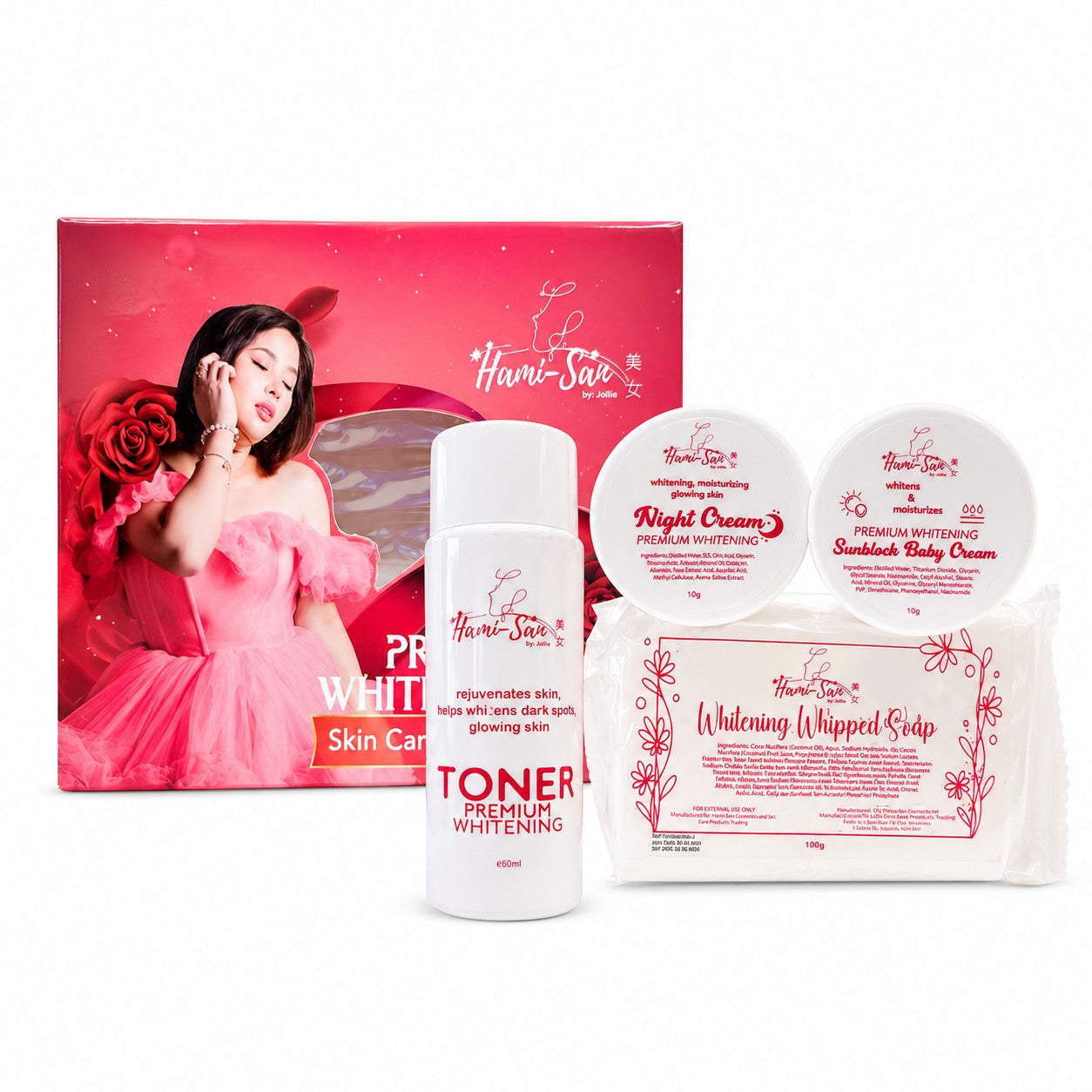 Hami-San Premium Facial Care Set niacinamide skincare routine kit for daily skin care system