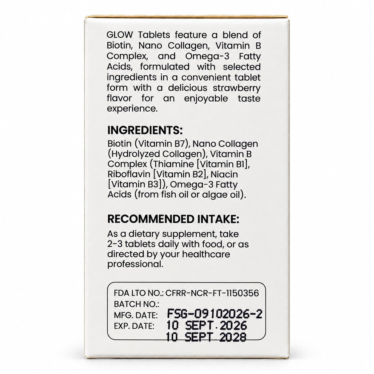 Healthmate GLOW Strawberry Chewable Tablets featuring Nano Hydrolyzed Collagen as part of a carefully selected beauty-focused nutritional formula.
