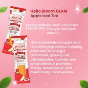 Hello BLOOM GLAM Stem Cell Red Apple Iced Tea Drink (10 Sachets)