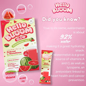 Hello BLOOM GLOW Watermelon Juice for a refreshing daily drink routine

