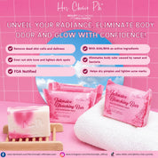 Her Choice Intensive Beauty Bar Soap with Niacinamide, Collagen, AHA, BHA, Alpha Arbutin, Glycerin, and SPF 20.