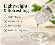 Her Choice PH Centella Asiatica Toner features a lightweight, watery formula that feels refreshing and comfortable on the skin.