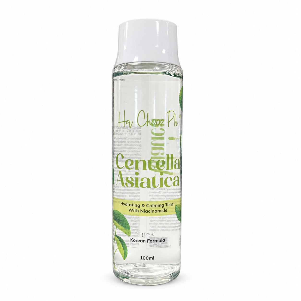 Her Choice PH Centella Asiatica Hydrating & Calming Toner 100ml with Niacinamide for daily facial hydration and skin comfort.