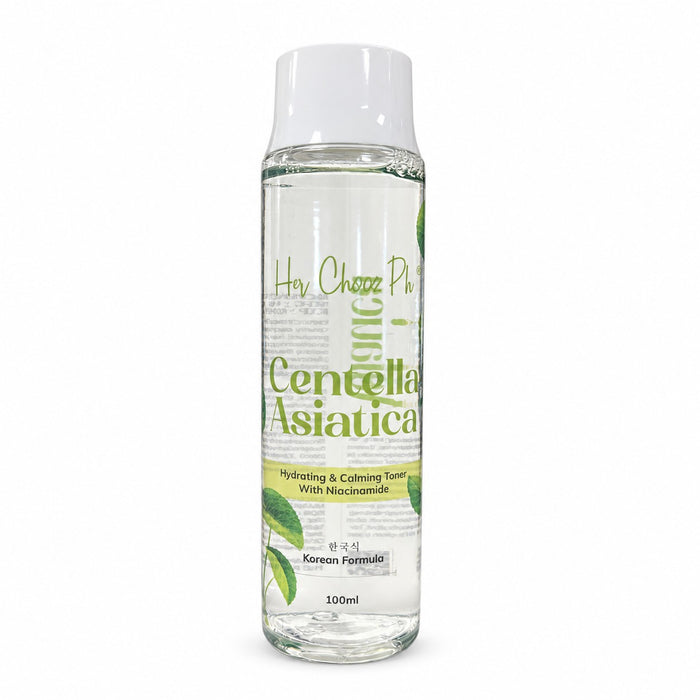 Her Choice PH Centella Asiatica Hydrating & Calming Toner 100ml with Niacinamide for daily facial hydration and skin comfort.