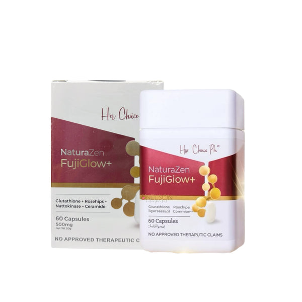 Her Choice PH NaturaZen FujiGlow+ Glutathione with Rosehips, Nattokinase, Ceramide & Inositol – 60 Capsules (500mg)