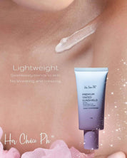 Her Choice PH Premium Tinted Sunshield SPF 50 PA+++ smooth and easy application