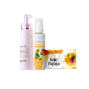 Her Choice PH Set C: Body Radiance Combo - Kojic + Papaya Soap, Instant Moisturizing Lotion with SPF 50, Sunflower Beauty Oil for Glowing Skin