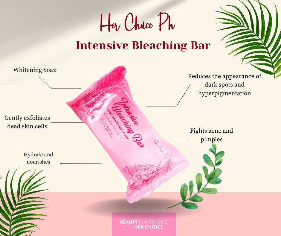 Her Choice PH Set P Intensive Soap, PEKAS Cream and Sun Shield SPF50 moisturizing skincare essentials