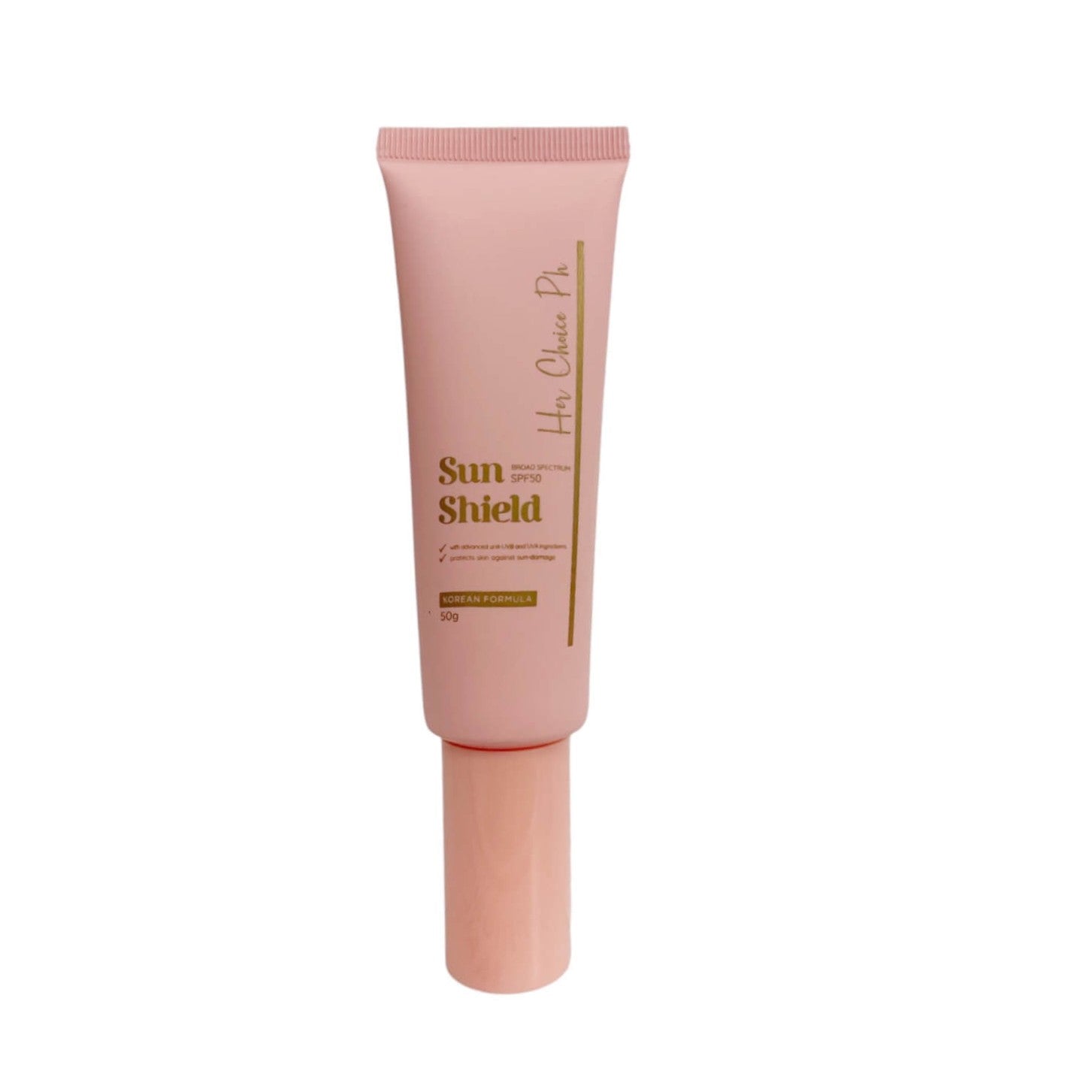 Her Choice PH Sun Shield Broad Spectrum SPF 50 providing daily sun protection