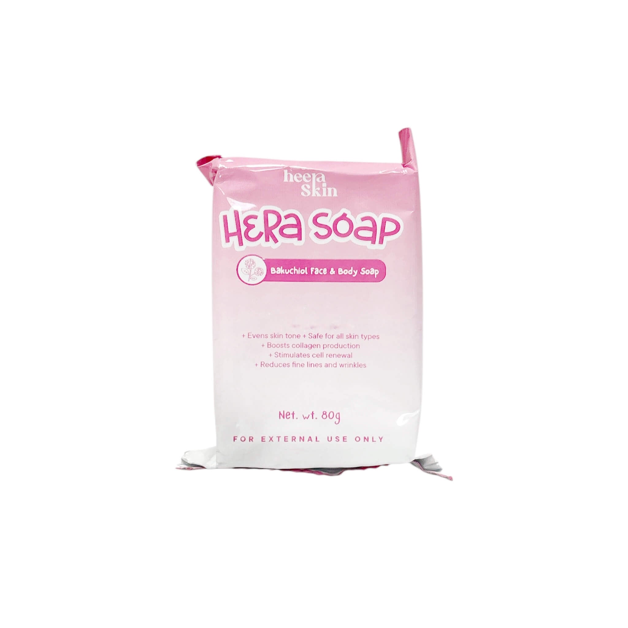 HERA Bakuchiol Soap with Niacinamide & Collagen 80g x 5 Bars formulated with bakuchiol, niacinamide, and collagen for smooth-looking skin.