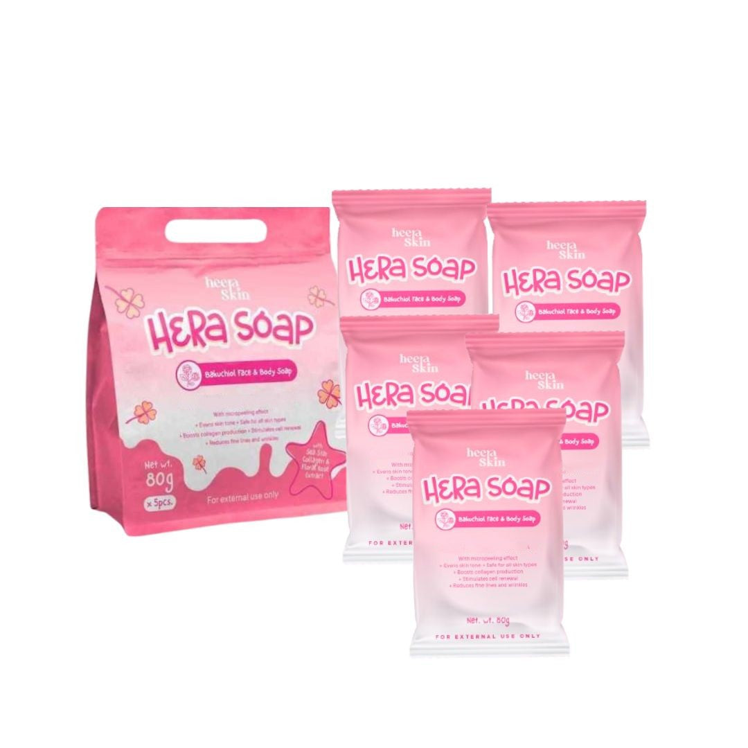 HERA Bakuchiol Soap with Niacinamide & Collagen 80g x 5 Bars – Face & Body Cleanser