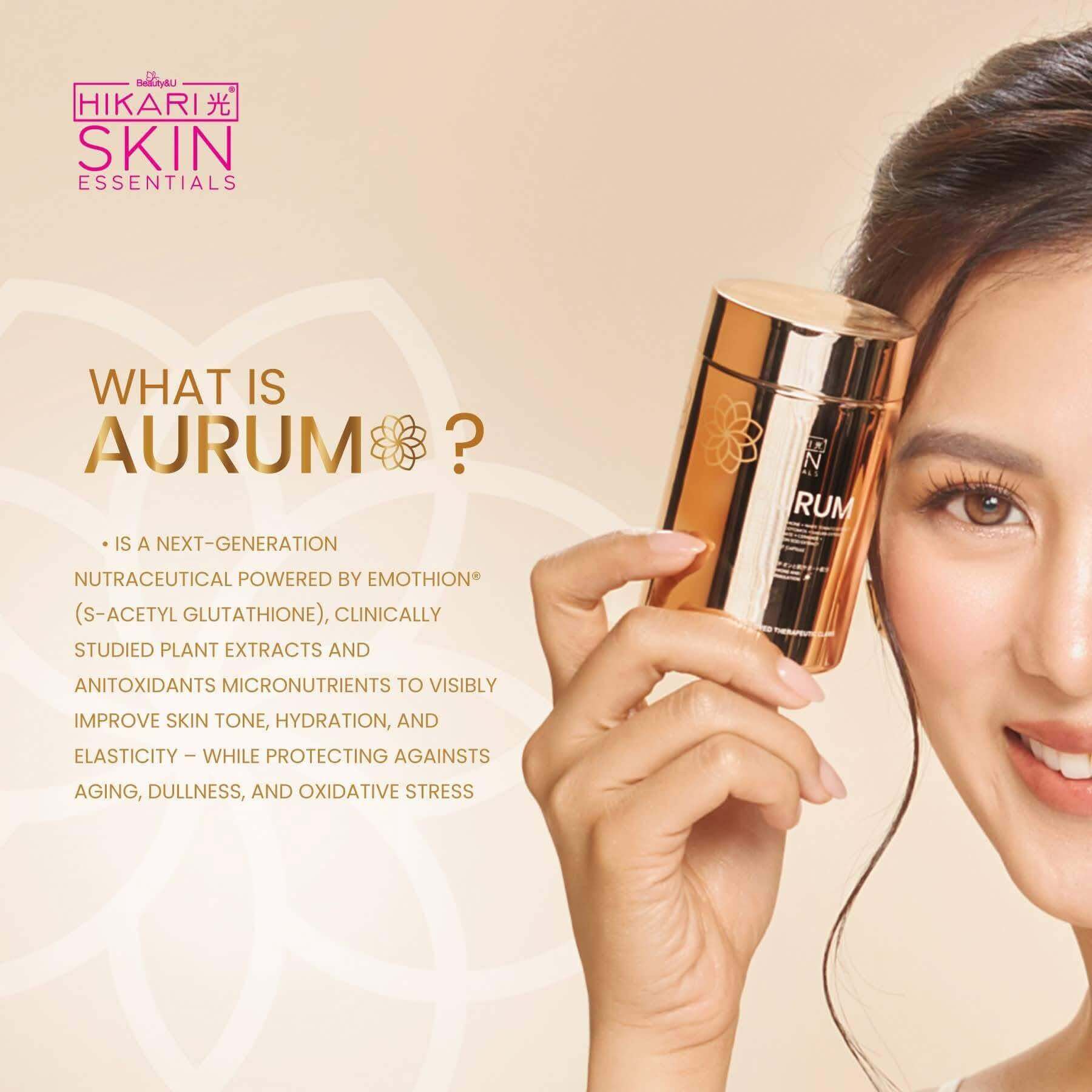 Hikari Aurum S-Acetyl Glutathione Antioxidant Complex with sakura and ceramide for smoother skin support