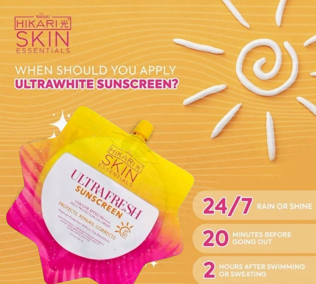 Hikari Skin Essentials Ultra Fresh Sunscreen Gel-Cream SPF 50 UVA/UVB, 50ml