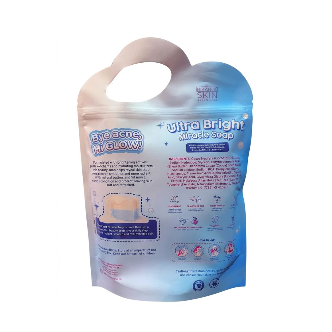 Hikari Skin Essentials UltraBright Miracle Soap 5 Bars premium cleansing bar set designed for daily skin care routine