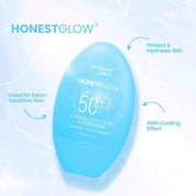 HonestGlow Aloe Ice Toner, 24K Gold Papaya Serum & Fragrance - Free Sunscreen