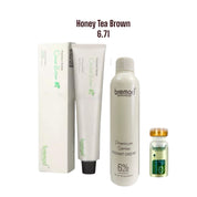 Bremod Premium Series Honey Tea Brown Hair Dye Set 6% strength