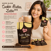 Hope Glow Cookie Butter Latte DTX smooth cookie butter flavored coffee beverage for everyday enjoyment
