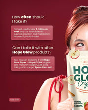 HOPE GLOW Crystal Apple Cinnamon Kombucha convenient fiber juice sachets