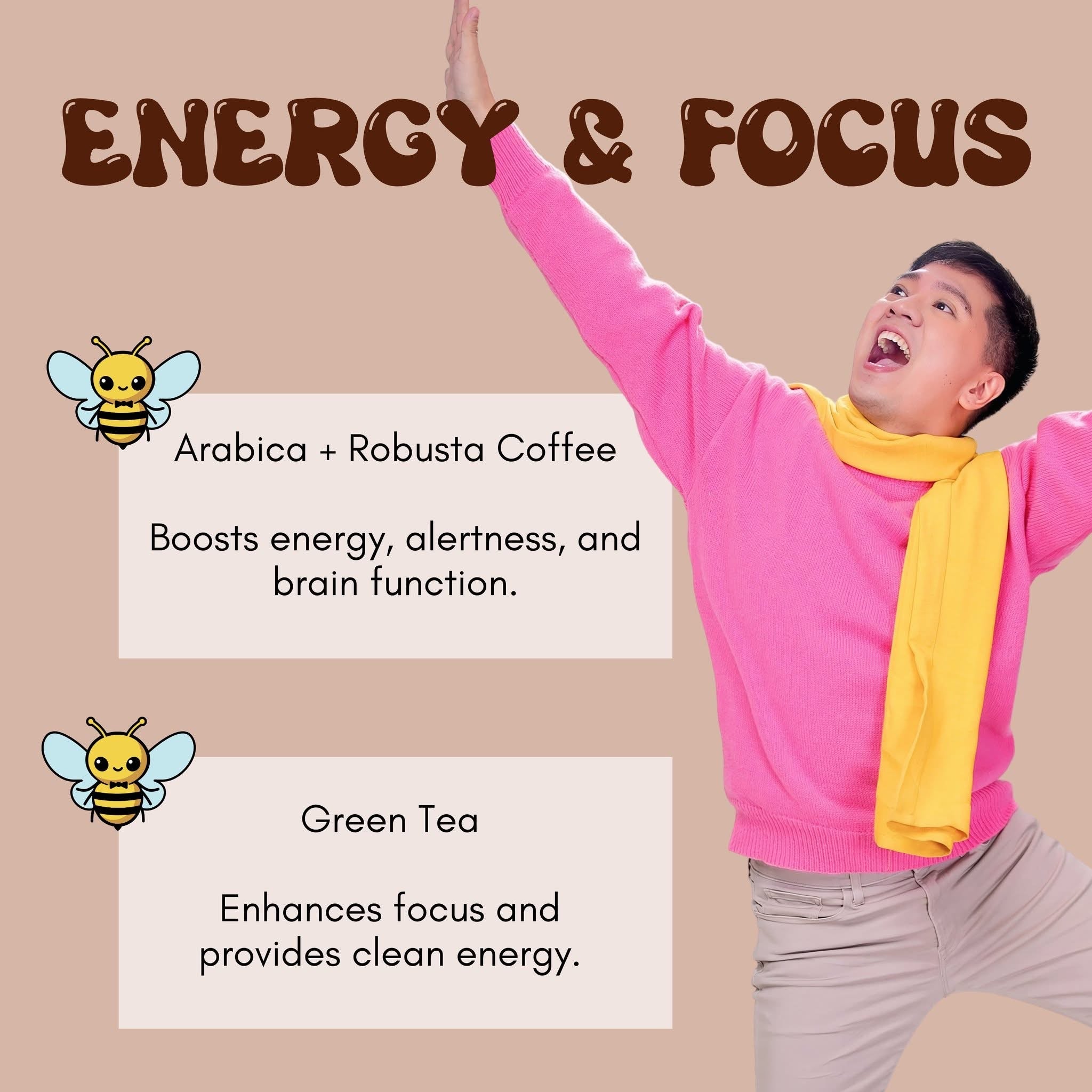 Hubbybee Fit 16 in 1 Coffee - 18g x 10 Sachets | Premium Coffee Blend
