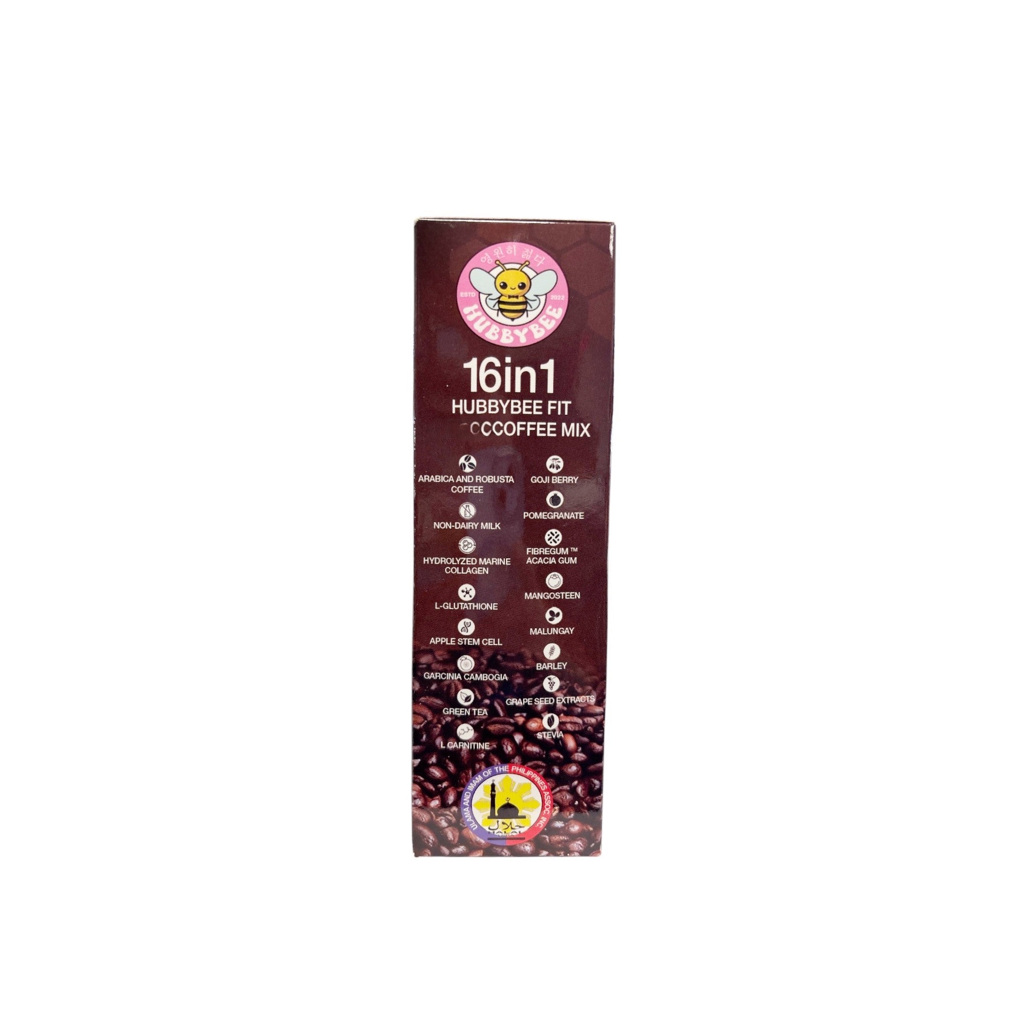 Hubby Bee Fit 16 in 1 Coffee - 18g x 10 Sachets | Premium Coffee Blend Infused with Natural Ingredients for Health and Vitality