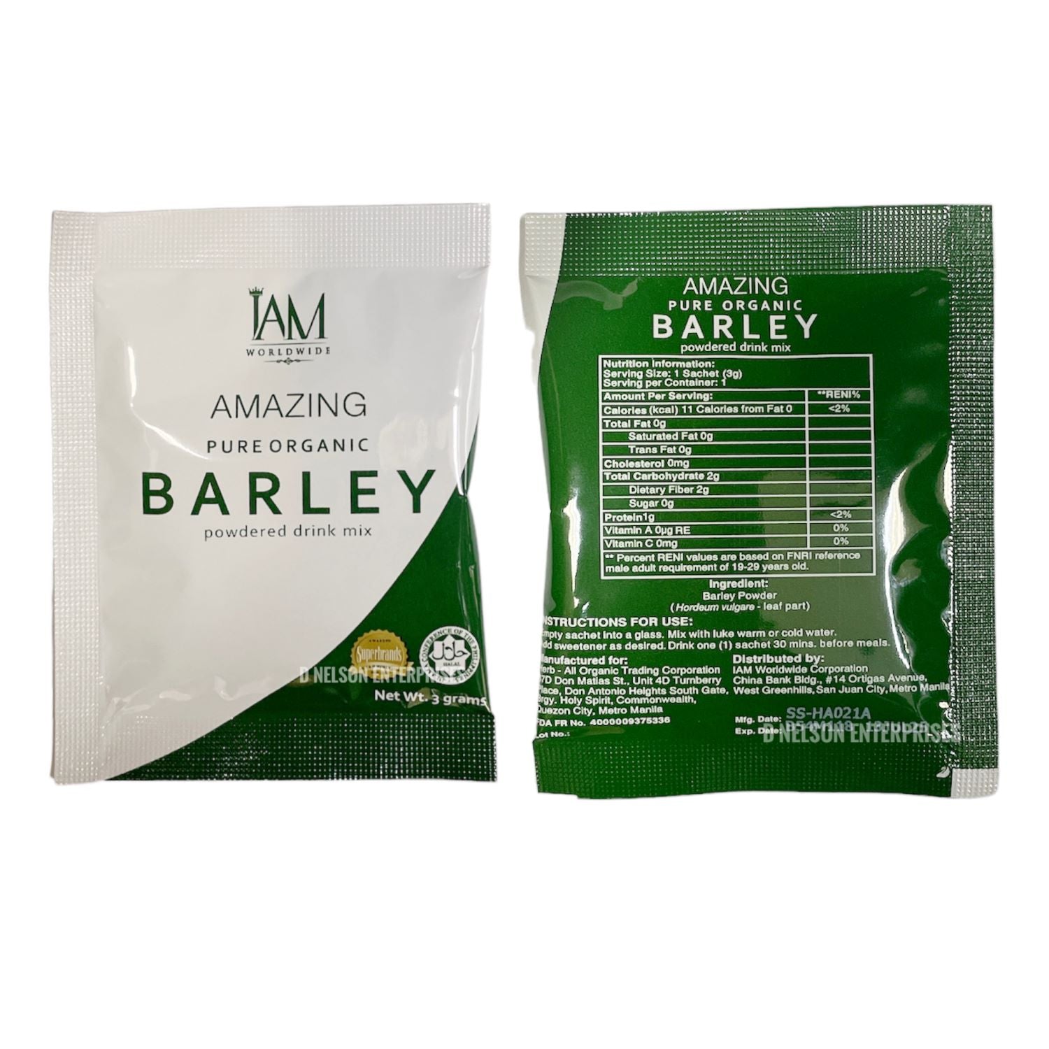 IAM Worldwide Amazing Pure Organic Barley Powdered Drink Mix