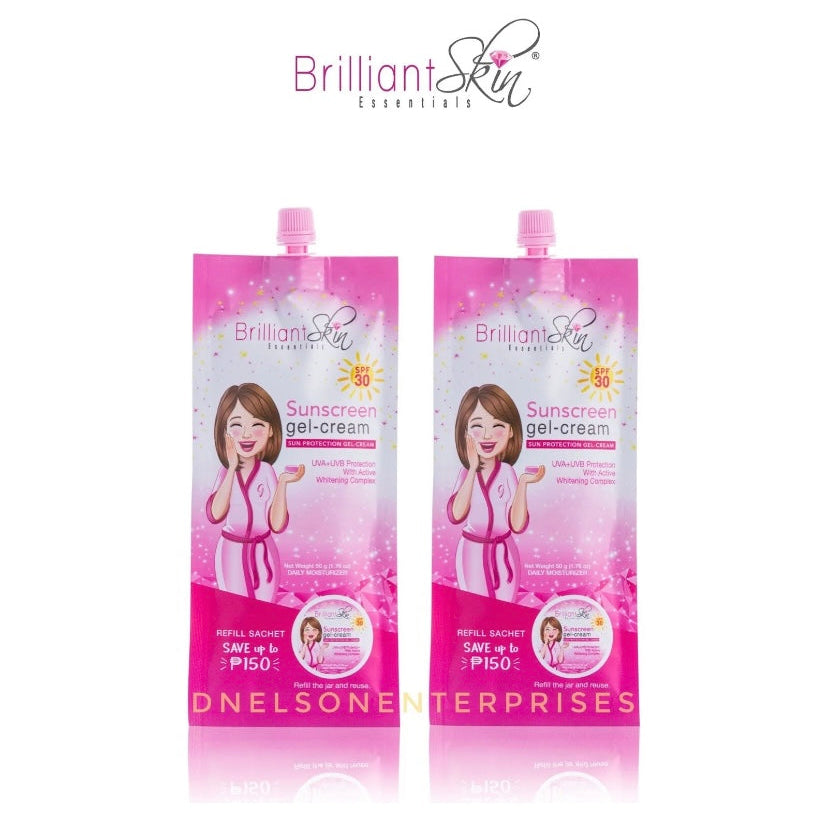 2pc BRILLIANT SKIN ESSENTIALS SUNSCREEN GEL CREAM SPF 30 (50G)