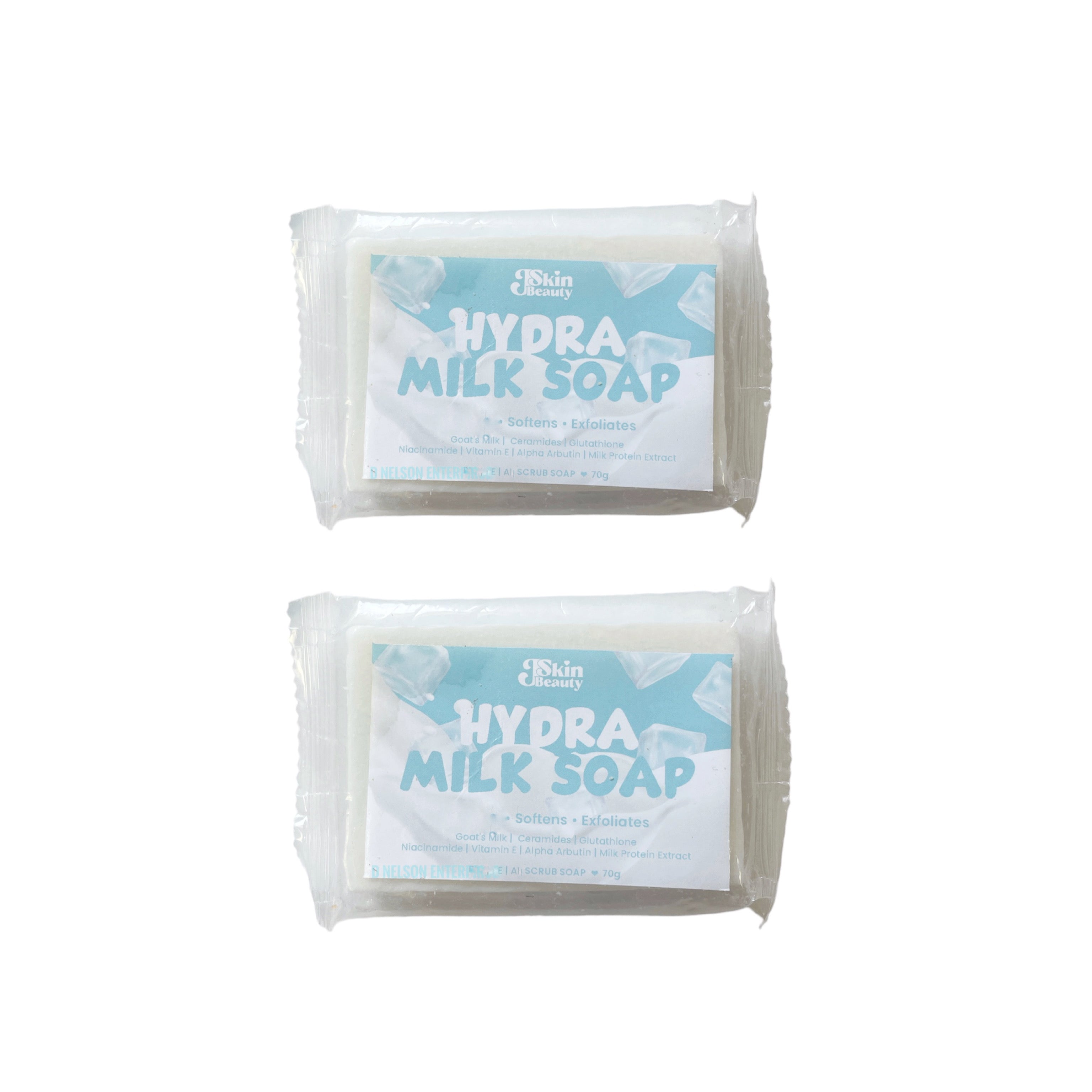 2 Bars J Skin Beauty Hydra Milk Soap, 70g Each