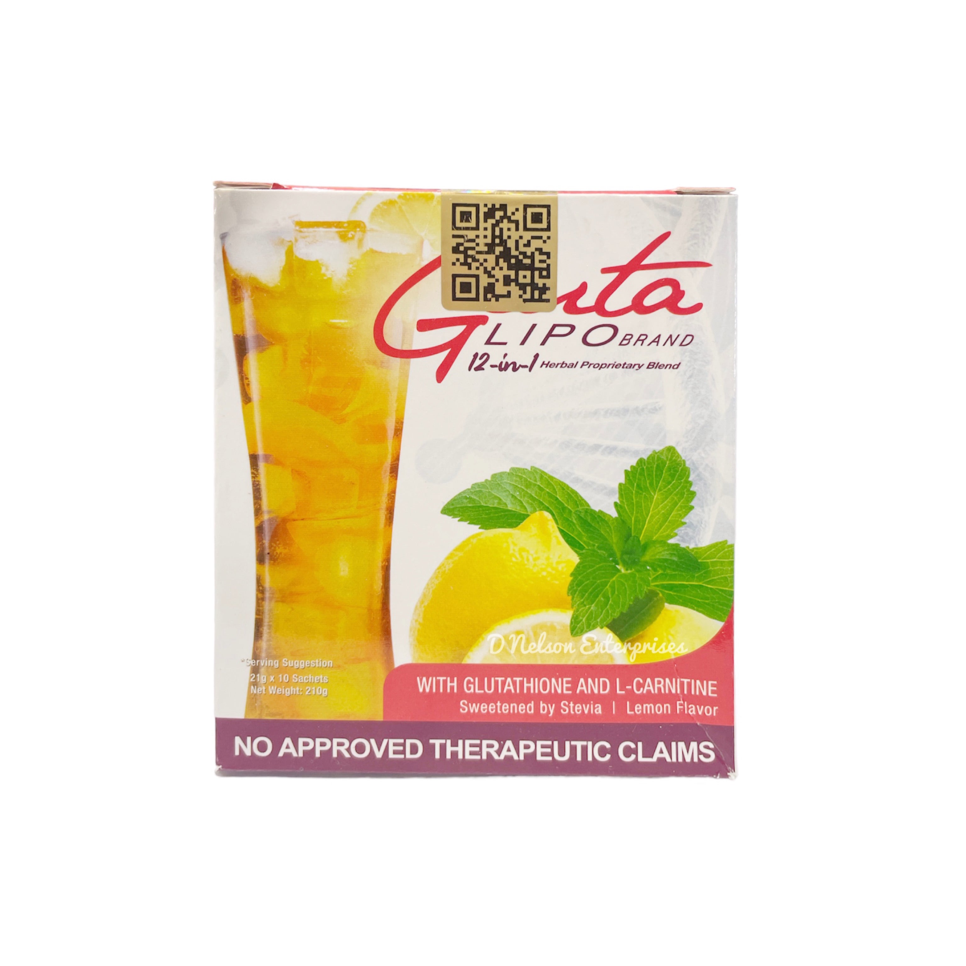 GlutaLipo Gluta Lipo Juice 12-in-1 Herbal Blend, 10-Sachets