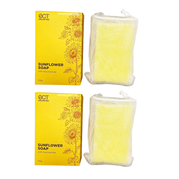2 Bars SCT Unlimited Sunflower Soap with Niacinamide, 135g Each