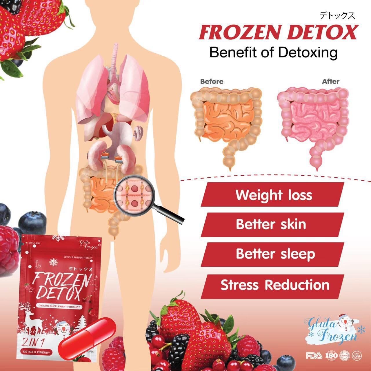 2 Pack Frozen Detox 2in1 Detox & Fiberry 60 Capsules