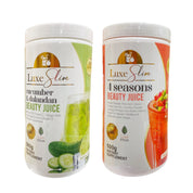 2 Jars Luxe Slim Half Kilo Canister Cucumber Dalandan & 4 Seasons Beauty Drink