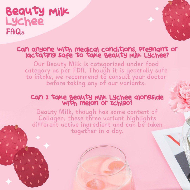 Dear Face Beauty Milk Premium Collagen Drinks Sampler Bundle- 5 Flavors - 20 Sachets Total